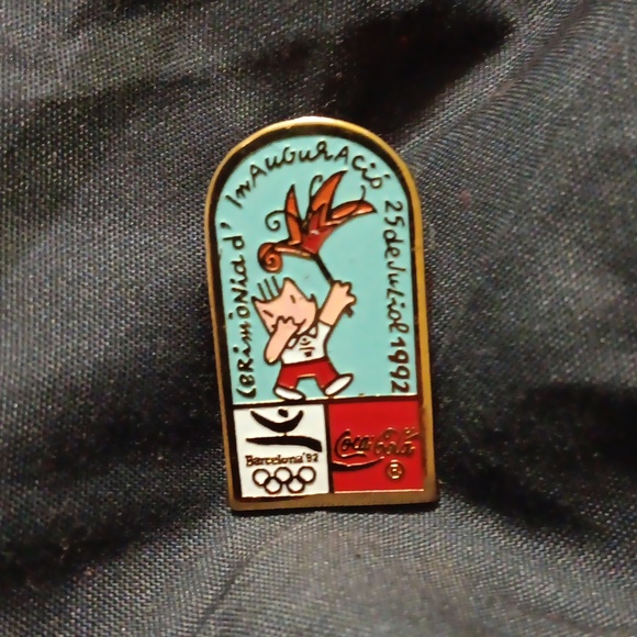 PIN COCA COLA OLYMPIC BARCELONA 1992 MASCOT COBI MEDAL - Picture 1 of 2
